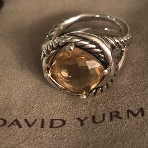 David Yurman 11x11 morganite ring sz 7